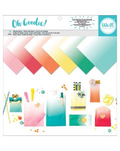 We R Memory Keepers Glassine Paper Pack 12"X12" 24/Pkg-Oh Goodie! Ombre, 6 Designs/4 Each