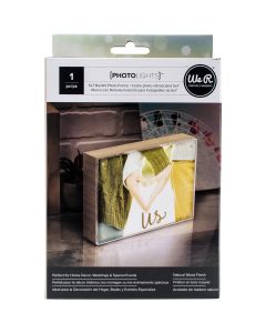 We R Memory Keepers NEW! We R PhotoLights Backlit Wood Finish W/Acrylic Frame 5"X7"-Natural