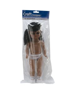 Darice Girl Fashion Doll 13.5"-Black Skin