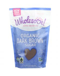 Wholesome Sweeteners Sugar - Organic - Dark Brown - 24 oz - case of 6
