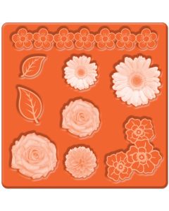 Plaid:Craft Mod Podge Mod Mold 3.75"X3.75"-Flowers