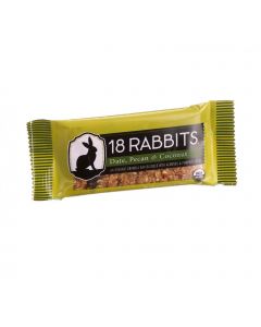 18 Rabbits Organic Granola Bar - Date Pecan and Coconut - Case of 12 - 1.6 oz Bars