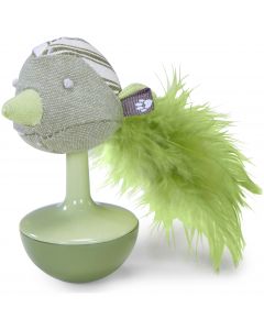 Worldwise Loved Ones Wobble Bird Catnip Cat Toy-Green