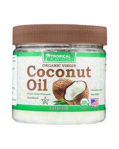 Tropical Plantation Organic Coconut Oil - Case of 1 - 24 Fl oz.