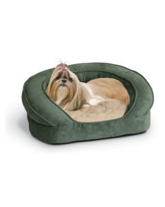 K&H Pet Products Deluxe Ortho Bolster Sleeper Pet Bed Small Eggplant 20" x 16" x 8"