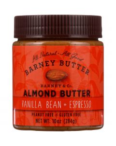 Barney Butter Almond Butter - Vanilla Bean and Espresso - 10 oz - case of 6