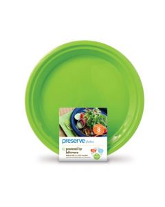 Preserve Large Reusable Plates - Apple Green - Case of 12 - 8 Pack - 10.5 in