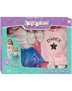 Fibre Craft Springfield Collection Dance Party Gift Set-Pink Shirt, Silver Tank & Blue Skirt