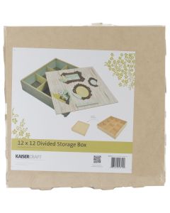 Kaisercraft Beyond The Page MDF Divided Storage Box-11"X11"X2.5"