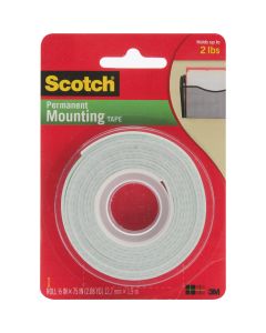 3M Scotch Foam Mounting Tape-.5"X75"
