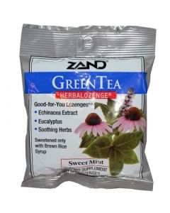 Zand Green Tea With Echinacea - 15 Lozenges - Case of 12