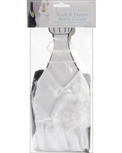 Darice Victoria Lynn Bride & Groom Bottle Covers-