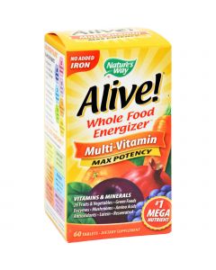 Nature's Way Alive Multi-Vitamin No Iron Added - 60 Tablets