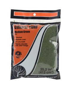 Woodland Scenics Turf 18 To 25.2 Cubic Inches-Medium Green - Coarse