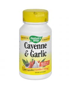 Nature's Way Cayenne and Garlic - 100 Capsules