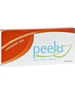 Peelu Chewing Gum Display - Cinnamon Sass - 8 ct - Case of 12