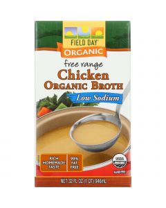 Field Day Broth - Organic - Chicken - Low Sodium - 32 oz - case of 12