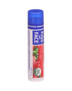 Kiss My Face Organic Lip Balm - Strawberry - .18 oz - Case of 24