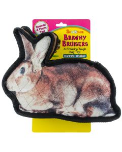 Scoochie Pet Products Brawny Bruisers Hannah Rabbit Dog Toy 11"-