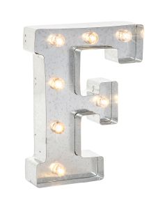 Darice Silver Metal Marquee Letter 9.875"-F