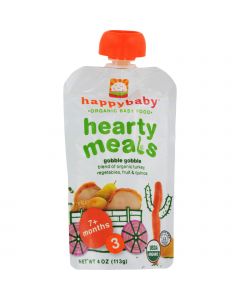 Happy Baby Organic Baby Food Stage 3 Gobble Gobble - 4 oz - Case of 16