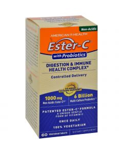 American Health Ester-C Digestion and Immune Health Complex - 1000 mg - 60 Vegetarian Tablets