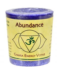 Aloha Bay Chakra Votive Candle - Abundance - Case of 12 - 2 oz