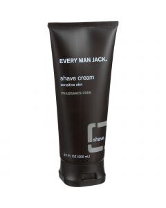 Every Man Jack Shave Cream - Sensitive Skin - Fragrance Free - 6.7 oz
