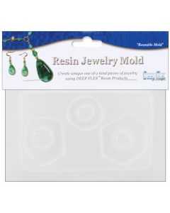 Yaley Resin Jewelry Mold 3.5"X4.5"-Abstract Shapes - 3 Cavity