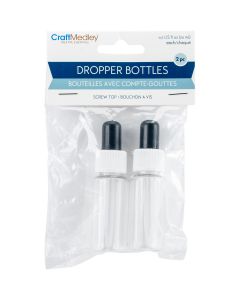 Multicraft Imports NEW! Dropper Bottles 2/Pkg-20ml
