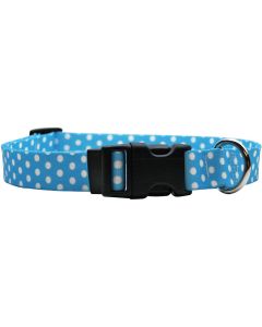 Yellow Dog Design Yellow Dog Collar Large 18"X28"-New Blue Polka Dot