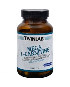 Twinlab Mega L-Carnitine - 500 mg - 60 Tablets