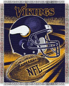The Northwest Company Vikings "Spiral" 48"x60" Triple Woven Jacquard Throw (NFL) - Vikings "Spiral" 48"x60" Triple Woven Jacquard Throw (NFL)