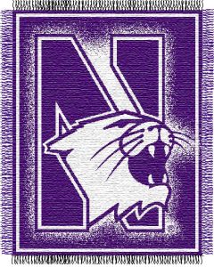 The Northwest Company Northwestern "Focus" 48"x60" Triple Woven Jacquard Throw (College) - Northwestern "Focus" 48"x60" Triple Woven Jacquard Throw (College)