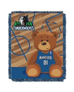 The Northwest Company Timberwolves  Baby 36x46 Triple Woven Jacquard Throw - Half Court Series