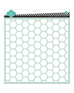 American Crafts Heidi Swapp Stencil 12"X12"-Hexagon