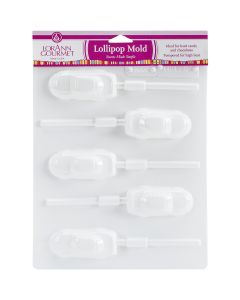 Lorann Oils Lollipop Sheet Mold-Race Car 5 Cavity (1 Design) - Lollipop Sheet Mold-Race Car 5 Cavity (1 Design)
