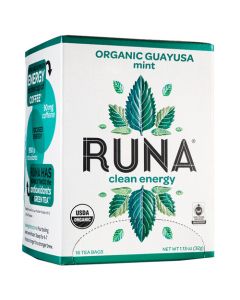 Runa Tea Organic Mint Guayusa Tea - Case of 6 - 16 Bags