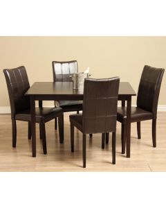 Warehouse of Tiffany Eveleen Brown 5-piece Dining Table and Chair Set