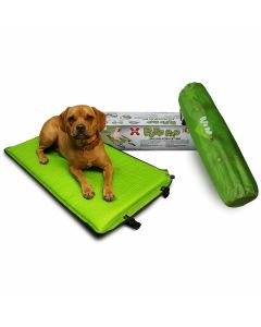 Hugs Pet Products Puff Pad Dog Self-Inflating Pet Bed Green 34" x 20" x 1"