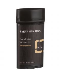 Every Man Jack Body Deodorant - Sandalwood - Aluminum Free - 3 oz