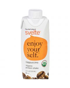 Svelte Protein Shake - Organic - Cappucino - 11 fl oz - Case of 8