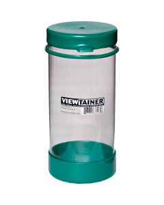 Viewtainer Tethered Cap Storage Container 3.625"X8"-Green
