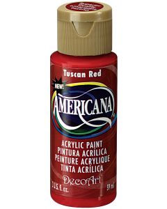 Deco Art Americana Acrylic Paint 2oz-Tuscan Red - Semi-Opaque
