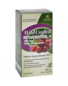Genceutic Naturals Wild Crafted Resveratrol - 100 mg - 60 Vcaps
