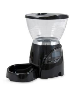 Petmate Le Bistro Electronic Portion Control Automatic Pet Feeder 5 lbs Medium Black