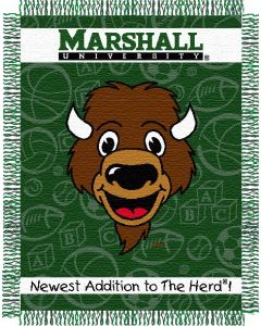 The Northwest Company Marshall U baby 36"x 46" Triple Woven Jacquard Throw (College) - Marshall U baby 36"x 46" Triple Woven Jacquard Throw (College)