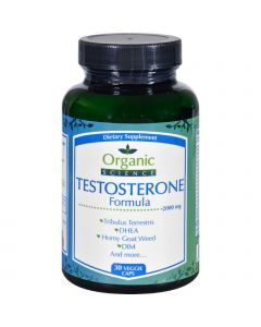 Organic Science Testosterone Formula - 30 Veggie Caps