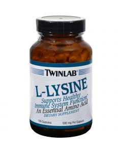 Twinlab L-Lysine - 500 mg - 100 Capsules