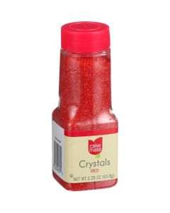 Cake Mate Decorating Decors - Crystals - Red - 2.25 oz - Case of 6